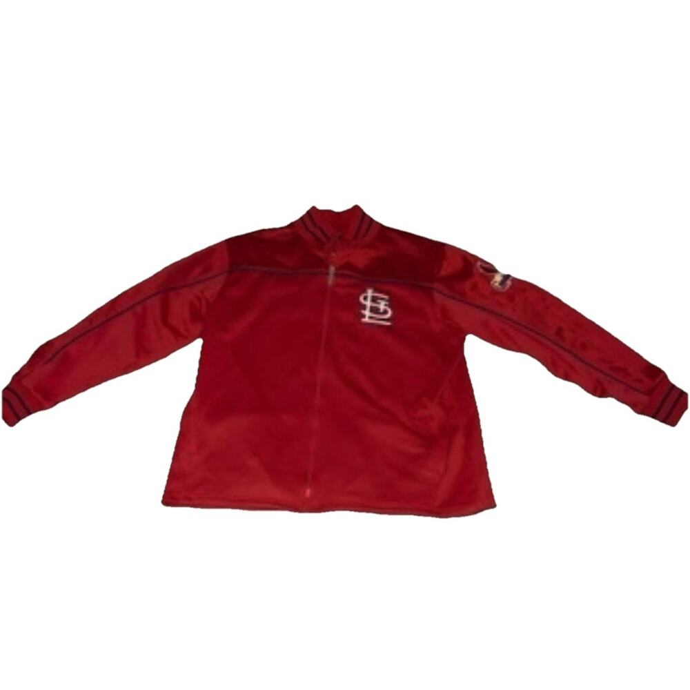 MAJESTIC ST LOUIS CARDINALS FULL ZIP JACKET, MEN'S SIZE XL